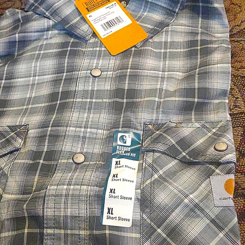 Carhartt men's shirts plaid and solid